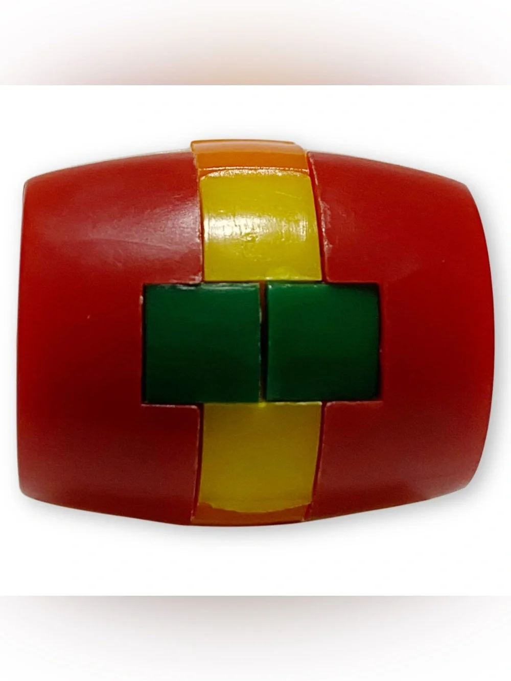 Vintage 70s Rare Kumiki Mini Colorful Barrel Brain Teaser Burr Burr Puzzle Game